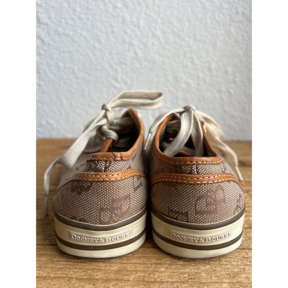 Vintage Dooney and Bourke Tan Logo Sneakers 6 - Picture 3 of 7